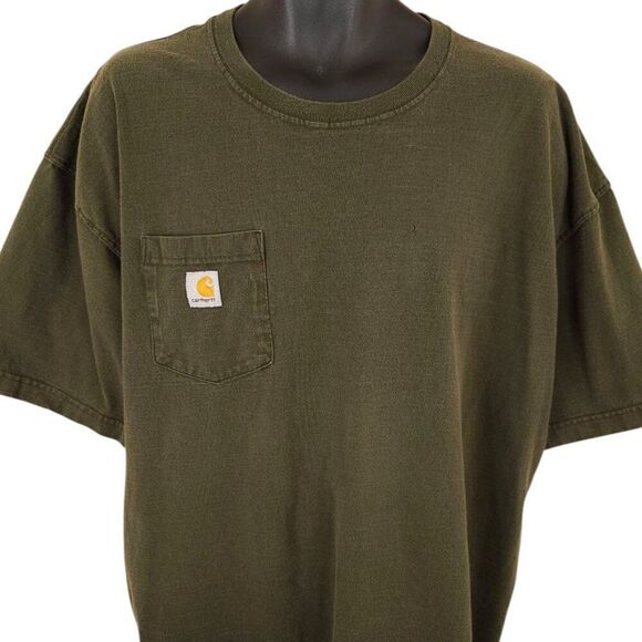Carhartt Other - Carhartt Pocket T Shirt Mens Size 2XL Green Workwear Heavy Cotton OVERSIZED